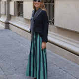 FALDA RAYAS TURQUESA