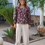 PANTALÓN BOMBACHO PINZA BEIGE