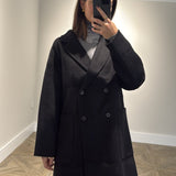 ABRIGO DOBLE PAÑO NEGRO