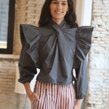BLUSA CARMEN GRIS