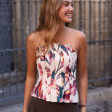 TOP ALEJANDRA ESTAMPADO BEIGE