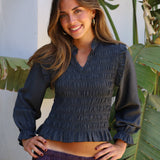 BLUSA NIDO ANTRACITA
