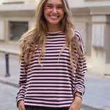 CAMISETA CAROLINA ROSA Y MARRÓN