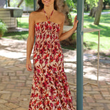 VESTIDO TENERIFE FLORES CRUDO