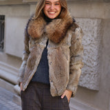 CHAQUETA PELO NATURAL MANGAS