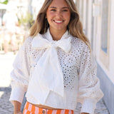 BLUSA PERFORADA LAZO