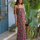 VESTIDO SHERRY FLORES VERDE