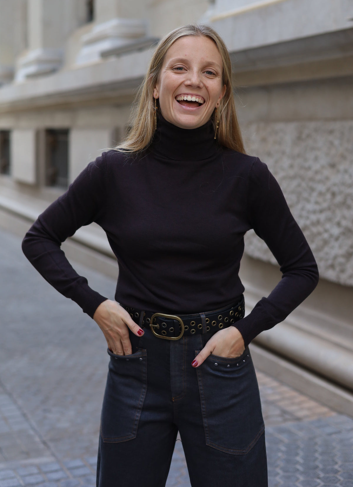 JERSEY CUELLO VUELTO MARRON