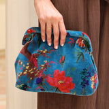CARTERA TERCIOPELO AZUL