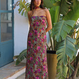 VESTIDO SHERRY FLORES VERDE