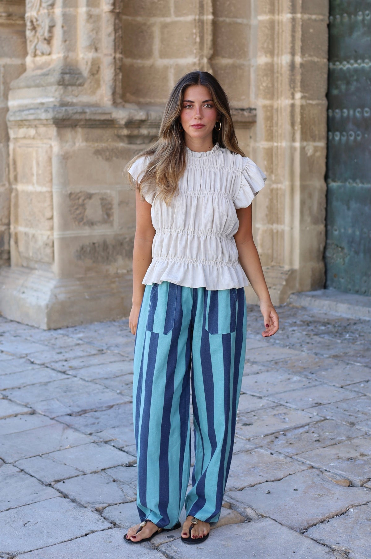 PANTALON PALMA AZUL