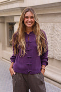 CHAQUETA PUNTO JAPO MORADO
