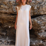 VESTIDO TACHUELAS CRUDO