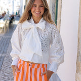 BLUSA PERFORADA LAZO