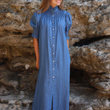VESTIDO DENIM MANGA FAROL