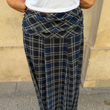 FALDA CUADROS LUREX AZUL