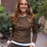 CAMISETA DOBLE MARRÓN