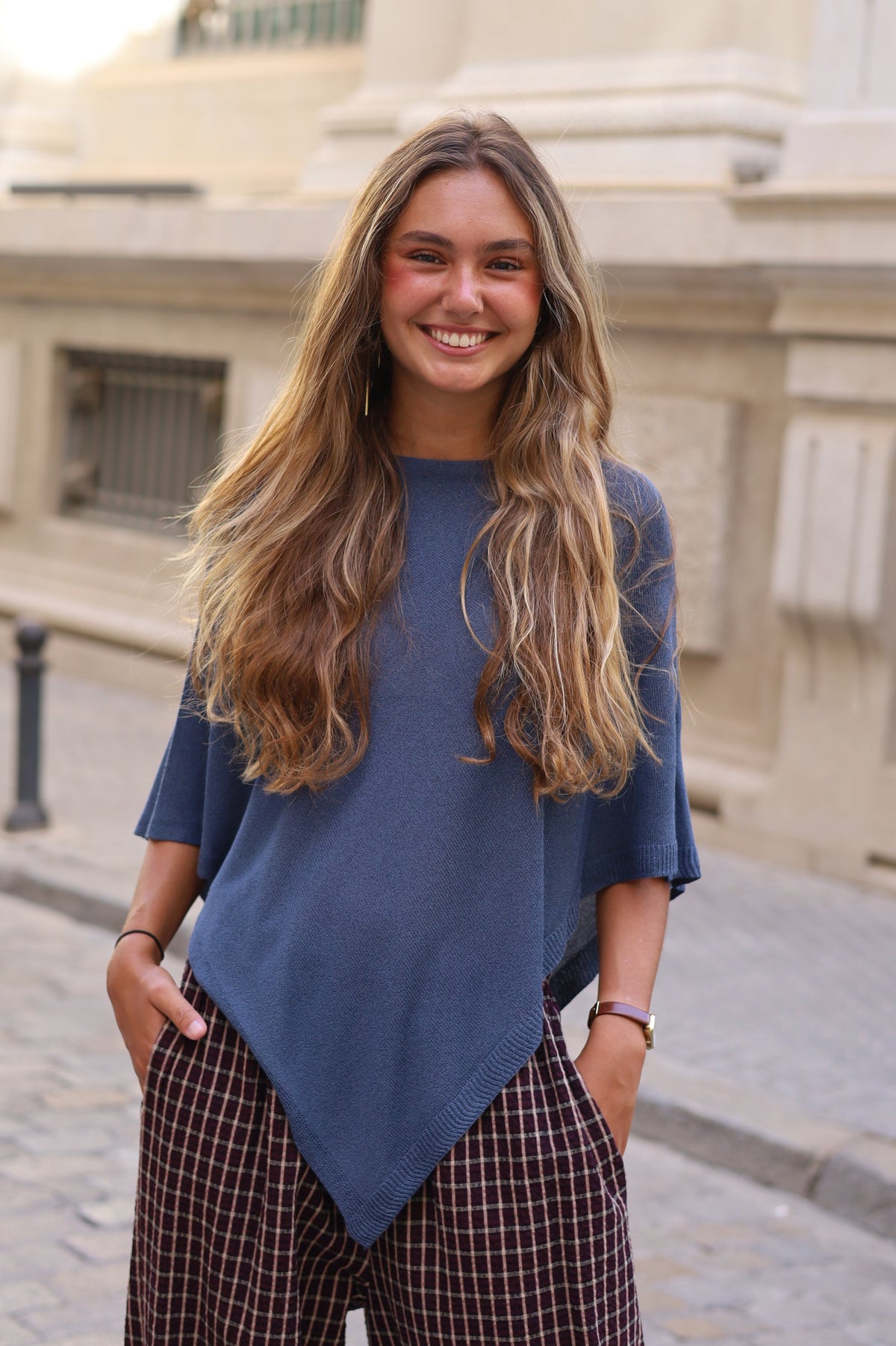 PONCHO PAULA AZUL