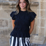 BLUSA FRUNCES NEGRA
