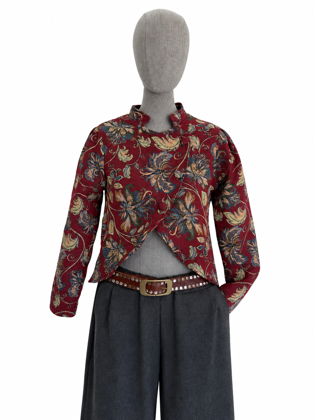 CHAQUETA GLORIA BURDEOS