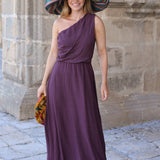 VESTIDO BERTA BERENJENA