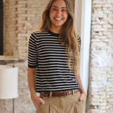 TOP PUNTO RAYAS NEGRO