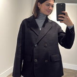 CHAQUETA DOBLE PAÑO NEGRA