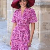 VESTIDO REGINA GASA ROSA