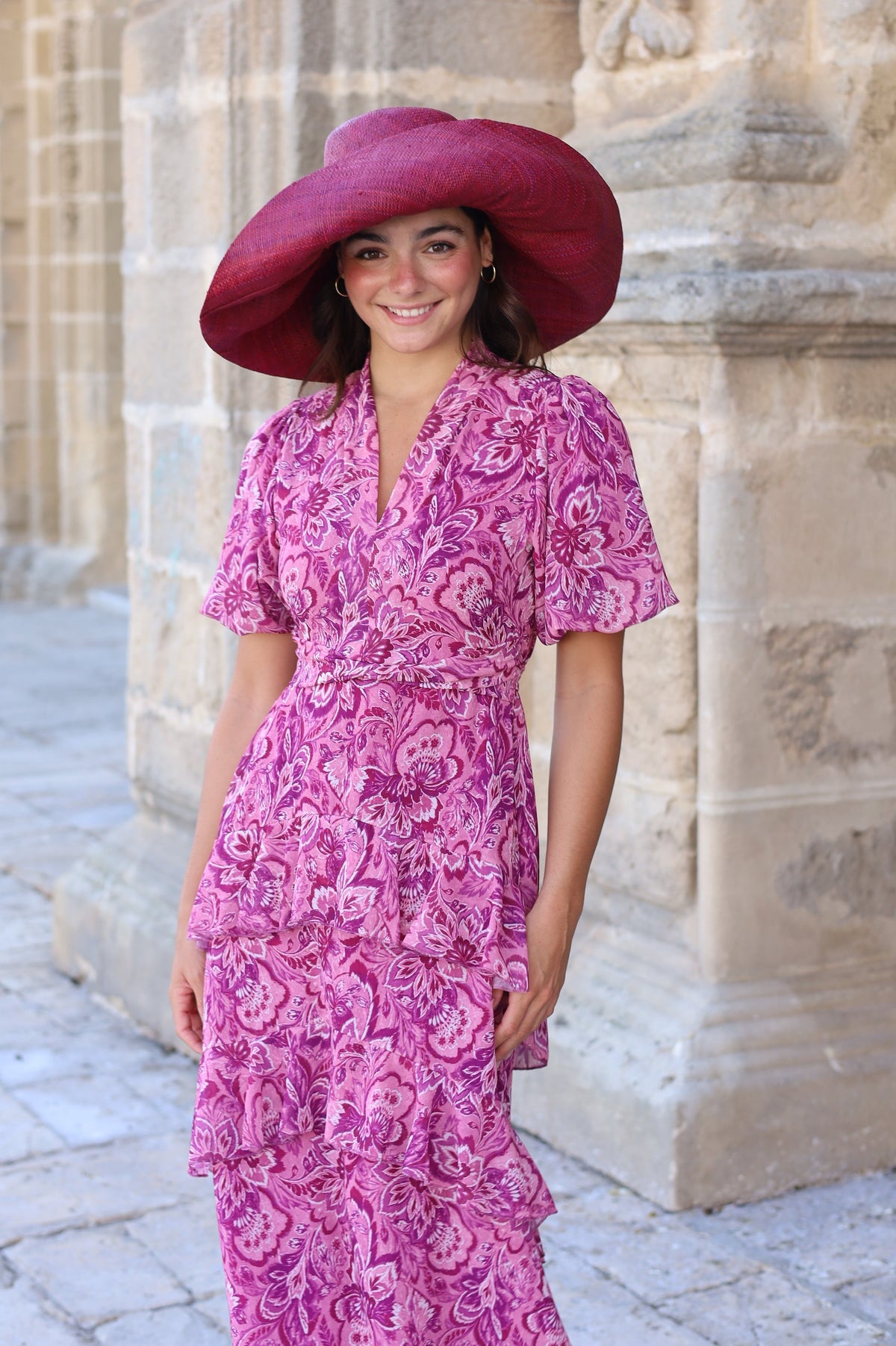 VESTIDO REGINA GASA ROSA