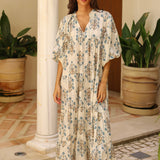 VESTIDO MENORCA FLORES AZUL