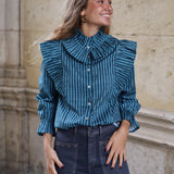 BLUSA CRISTINA PETROLEO