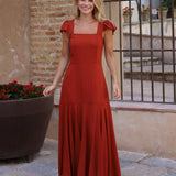 VESTIDO VOLANTE HOMBRO CALDERO