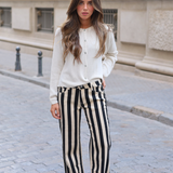 PANTALON VAQUERO RAYAS NEGRO
