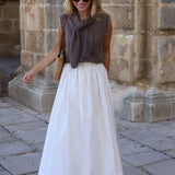 FALDA MIDI CRUDA