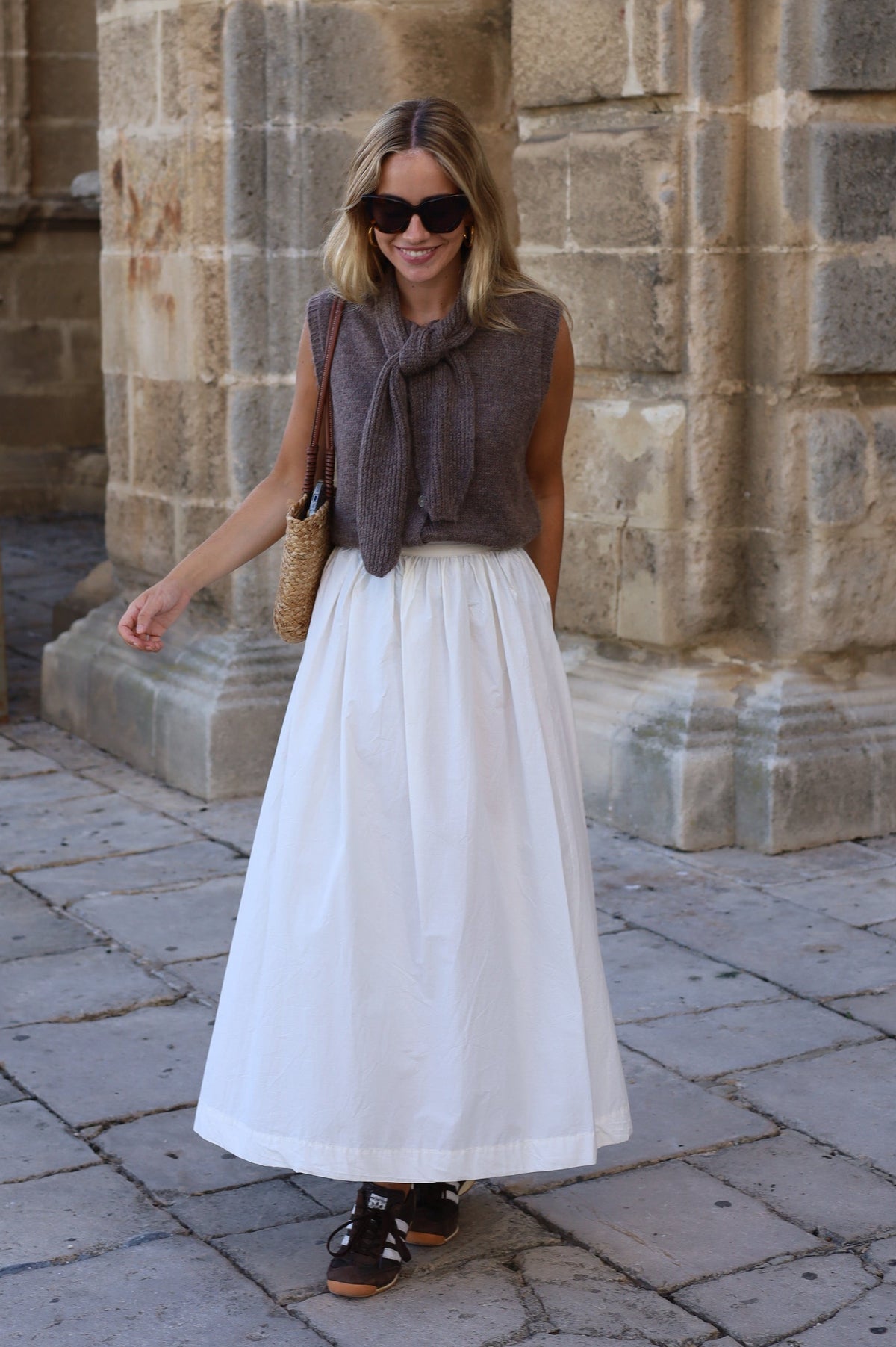 FALDA MIDI CRUDA