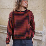JERSEY RAYAS NARANJA Y MARRON
