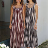 VESTIDO ONDAS BURDEOS