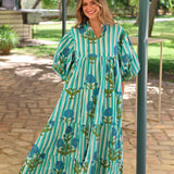 VESTIDO MENORCA INDIO TURQUESA