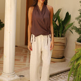 PANTALON CARLOTA LINO CRUDO
