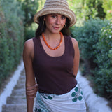 CAMISETA RIB MARRON