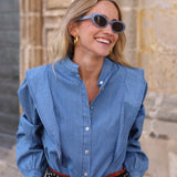 BLUSA ALERON DENIM CLARO