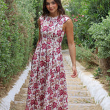 VESTIDO LIDIA COSTURAS BURDEOS