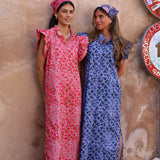 VESTIDO CAÑOS ESTAMPADO AZUL