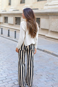 PANTALON VAQUERO RAYAS NEGRO