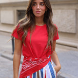 CAMISETA ALGODÓN ROJA