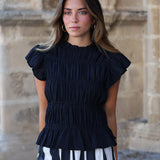 BLUSA FRUNCES NEGRA