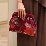 CARTERA TERCIOPELO BURDEOS
