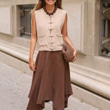 FALDA PICOS MARRON