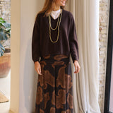 FALDA GASA ESTAMPADA NEGRA