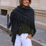 PONCHO FLECOS ANTRACITA